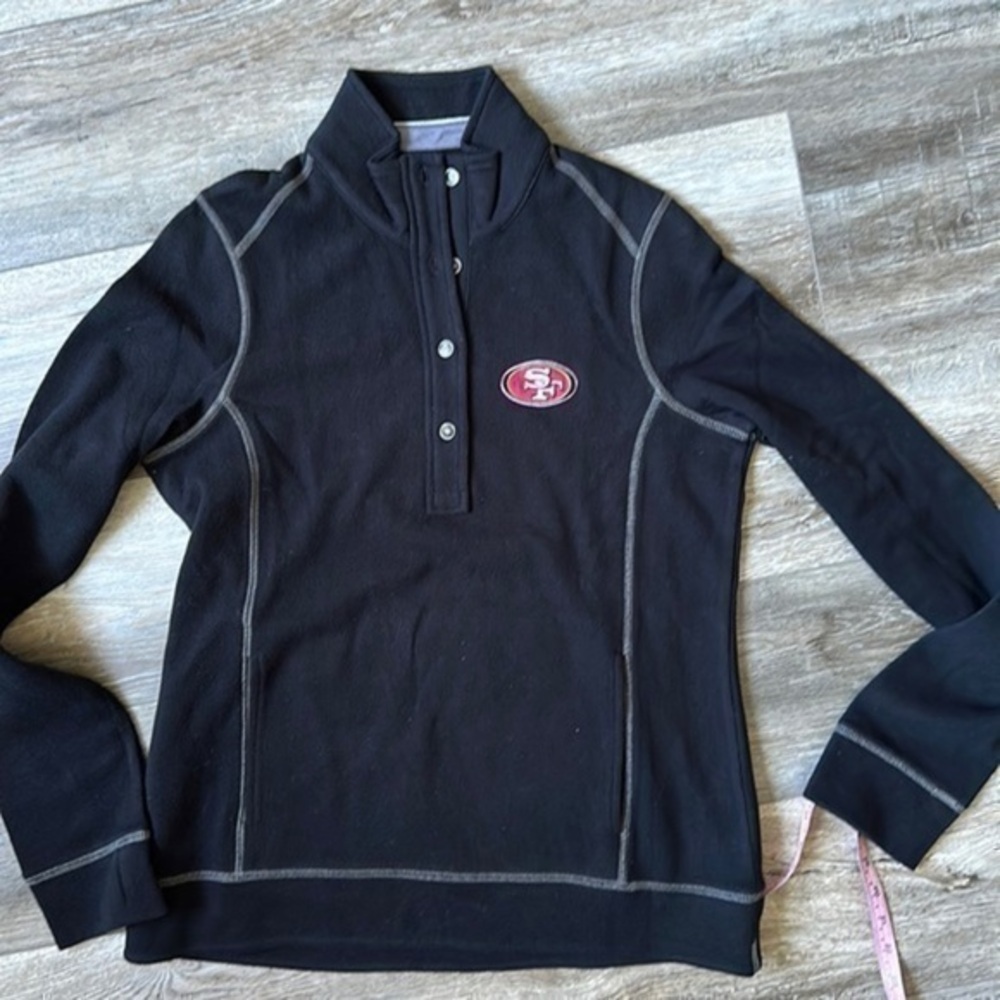 NWT NFL San Francisco 49ers pull over black size small Tommy Bahama